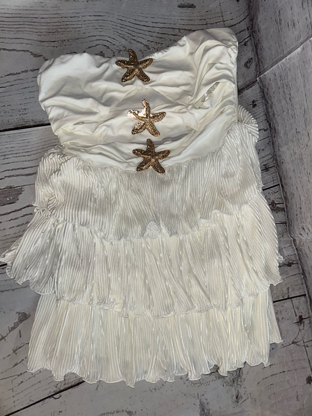 💙Starfish strapless dress